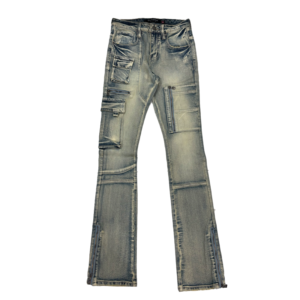 Gunzinii Demin Pant Black Light Blue