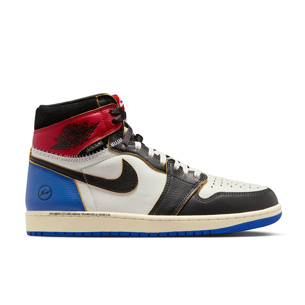 Air Jordan 1 x Union x Fragment Black and Varsity Red