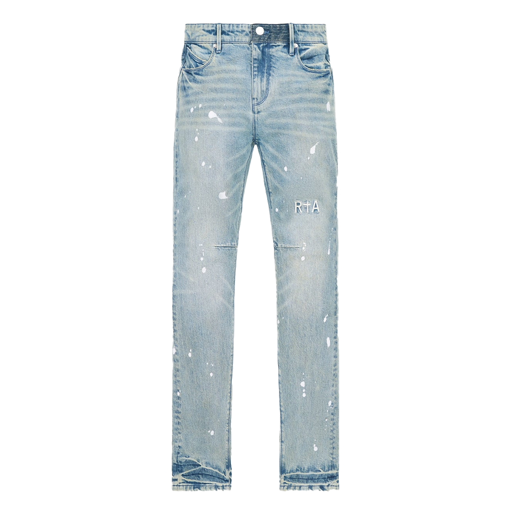 RTA Clayton Splattered Indigo Dusk Jeans