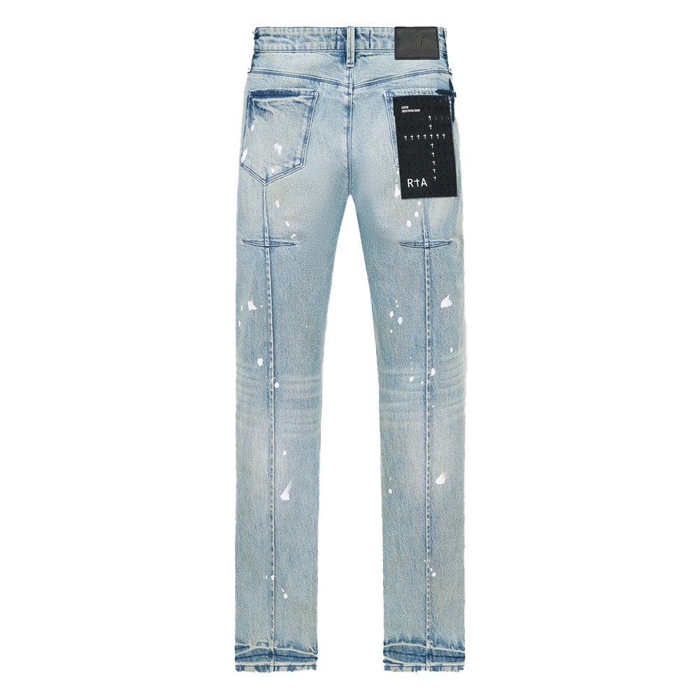 RTA Clayton Splattered Indigo Dusk Jeans