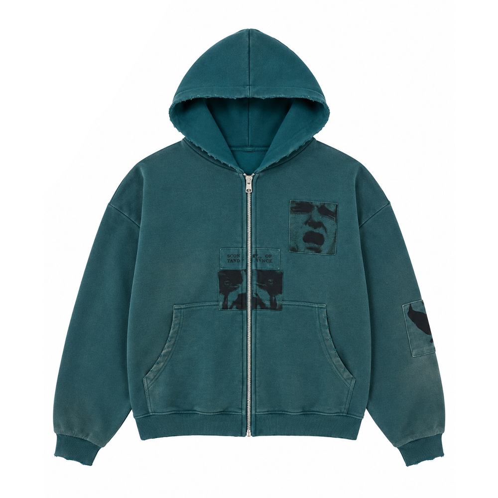 MNML Thermal Lines Terror Zip Up Hoodie