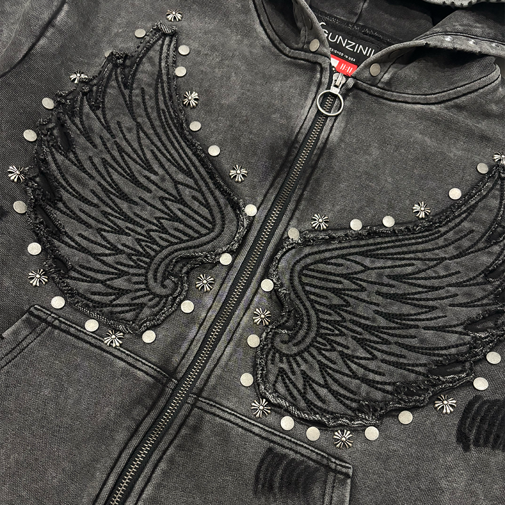 Gunzinii French Terry Hoodie Set Black